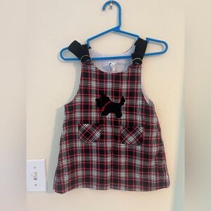 Vintage Plaid Scottie Dog Jumper Dress
